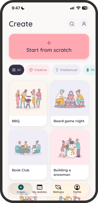 Resbite app screen